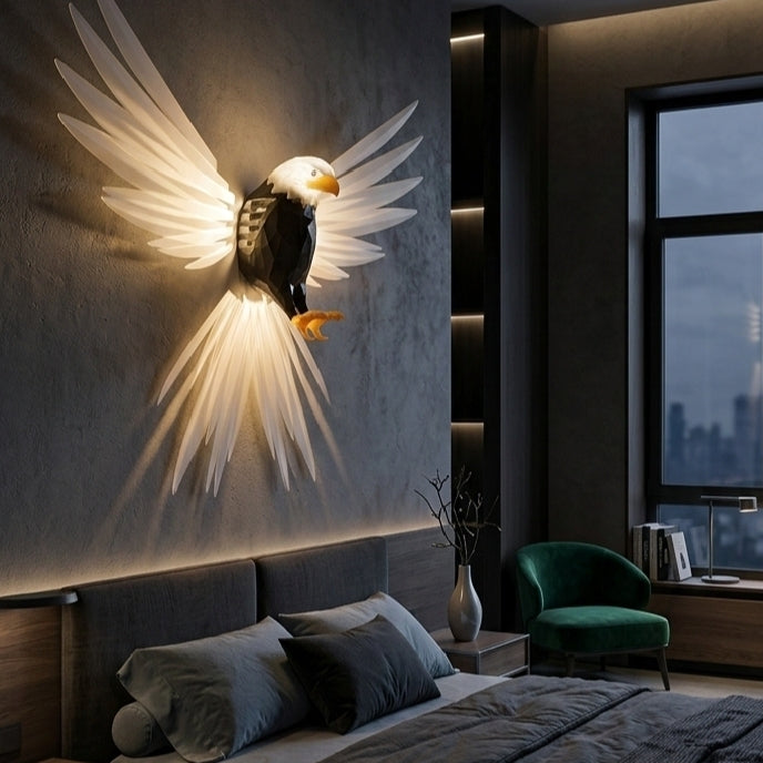 Majestic Eagle Wall Lamp – 3D Wing Projection Light | Premium Aesthetic Decor