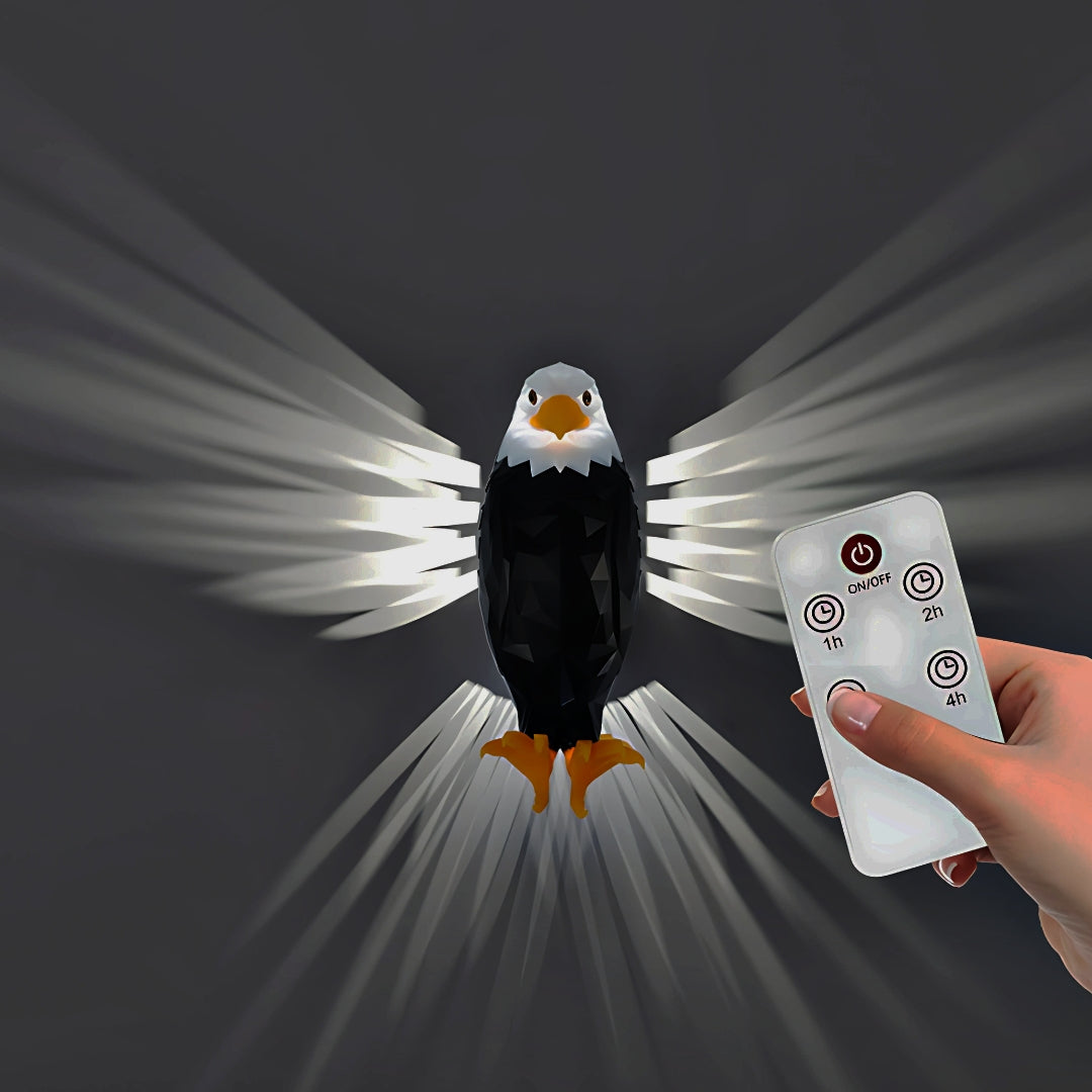 Majestic Eagle Wall Lamp – 3D Wing Projection Light | Premium Aesthetic Decor