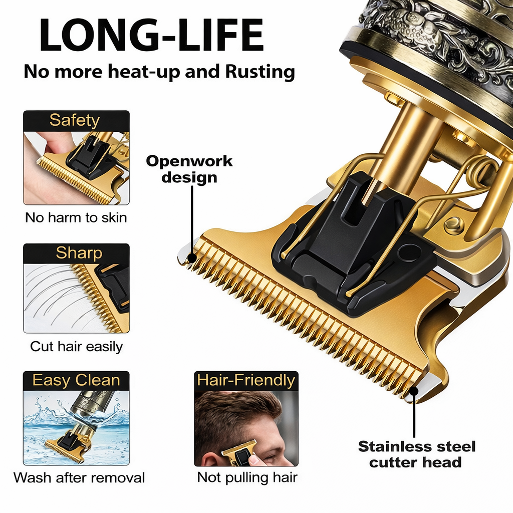 T9 Gold  Trimmer – Rechargeable Beard & Hair Cutting Machine